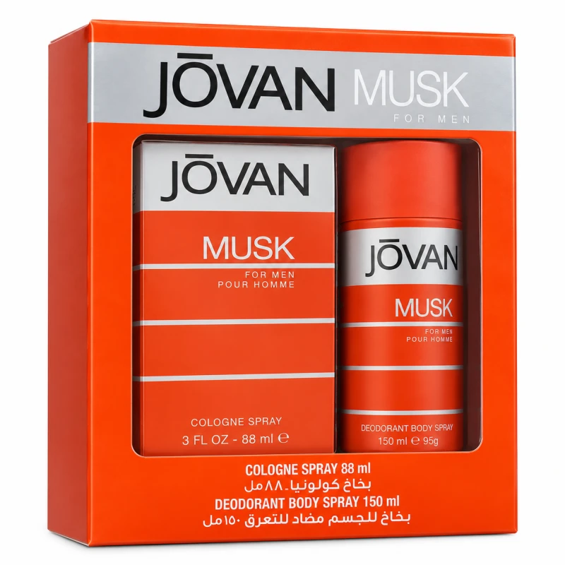 Jovan Musk Set for Men 88ML + Free 150ML Deo Body Spray